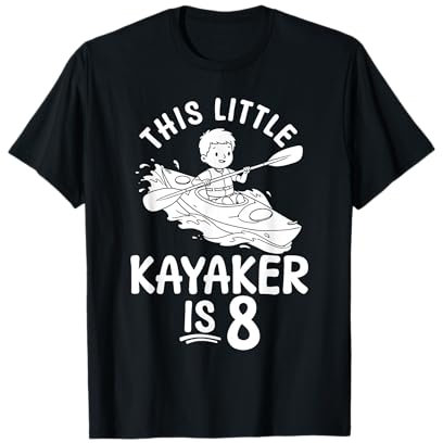 Dieser kleine Kajakfahrer ist 8 Jahre Kajak-Kinder T-Shirt