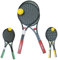 Set Racchette da Padel con Pallina 2 Racchette per Bambini e Adulti in Plastica Resistente 41 cm Beach Tennis Giardino Piscina – Colorazione Casuale
