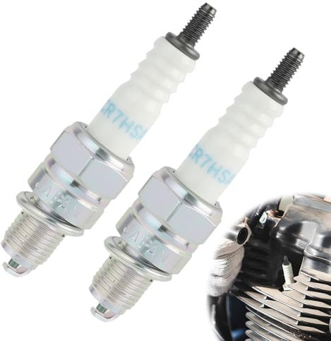 Zündkerze CR7HSA/C7HSA Zündkerze Gewinde 10 mm, 2Pack Zündkerze CR7HSA, für Roller, Mopeds und Motorräder, Geschützt für Verbesserte Motorleistung und Effiziente Zündung