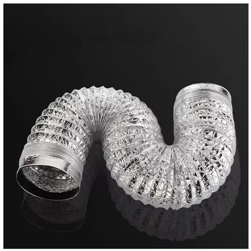 PXAMORTEL Flexibler Aluminiumschlauch, Flexibler Kanalschlauch aus Aluminiumfolie mit Klemme for Belüftungssysteme in Mehreren Größen(2m,150mm)