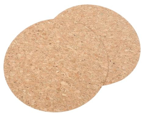 DIYEAH 2 Stück Kork Mauspad Doppelseitig Ergonomisch Rundes Design für Büro und Gaming