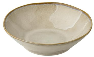 Insalatiera a forma di foglia da 19 cm, semplice piatto fondo retrò in ceramica - giallo