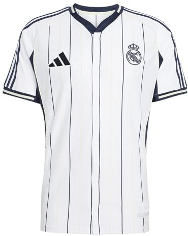 adidas Real Madrid Baseball Trikot Jersey (DE/NL/SE/PL, Alphanumerisch, XL, Regular, Regular, White)
