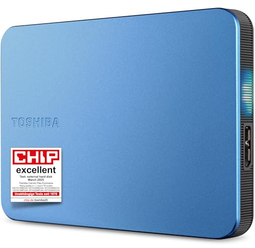 Toshiba Canvio Flex 2tb Externe Festplatte Usb 3.2 Gen1 Metallic Blue (hdtx220epcaa)