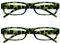 OPULIZE Die Lesebrille Unternehmen Grüne Schildpatt Leicht Komfortables Leser Wert 2er-Pack Herren Frauen RR32-6 +2,00
