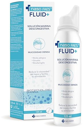 Naso FAES - Fluid+, Spray Nasal Agua de Mar Hipertónica, 125 ml