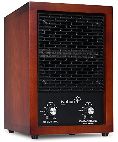 Ivation 5-in-1 HEPA Air Purifier & Ozone Generator, Ionizer & Deodorizer for Up to 3,700 Sq/Ft – Included HEPA, Carbon and Photocatalytic Filters, with UV Light and Negative Ion Generator
