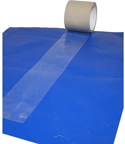 TECPLAST Adhésif de réparation bâches 50mm x 20m ADHREP - Qualité PRO - Pour tout type de bâches dont bâches serre et toiles PVC