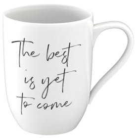 Villeroy & Boch - Statement, mug à anse, « The best is yet come », 280 ml, porcelaine Premium, blanc