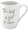 Villeroy & Boch - Statement, Becher mit Henkel, The best is yet come, 280ml, Premium Porzellan, weiß