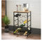 spot on dealz® Wine Racks Free Standing Bottle Rack Table Stand 4 Tier Home Bar Unit For Cupboard Wooden With Black Frame 12 Bottle Holder Drinks Cabinets