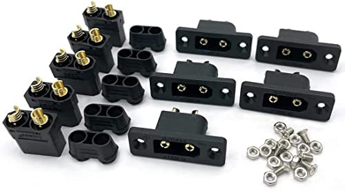 5 Paar XT90E-M + XT90 montierbarer männlicher weiblicher langlebiger Steckverbinder für RC-Modell Multicopter-Flugzeug-Flugzeug-Auto-Boots-Drohne