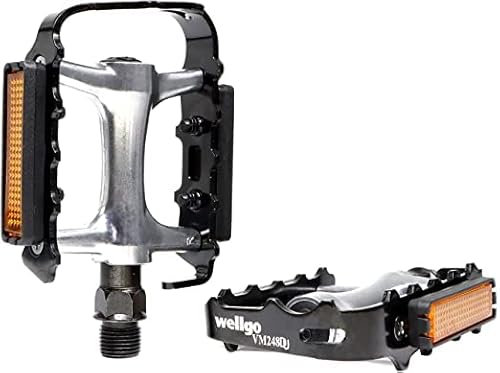 Hycline Fahrradpedale, MTB Flaches Fahrradpedalset, 9/16 Rutschfestes Aluminium Ersatz für meisten Fahrradttypen, Mountainbike BMX MTB-Paar