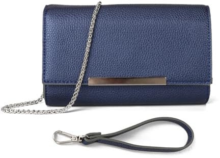 AFKOMST Small Clutch Purses for Women Summer Crossbody Bags and Straw Wristlet Handbags with Chain Strap