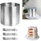 THATSRAD Tortenring Verstellbar Kuchenring 15cm Hoch Cake Ring High Edelstahl Backrahmen Tortenrahmen Rund Hoch Backring mit Skala und Befestigungsclips zum Torten Pizza Backen Desserts Ø16- Ø30cm