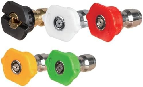 Kebtek 5 Pack Pressure Washer Nozzles, 1/4 Quick Release Nozzle Tips, Pressure Washer Accessories (5 Nozzle)