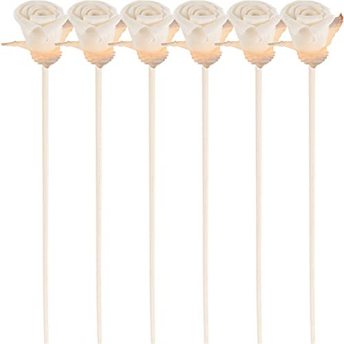 Veemoon 6st Aromatherapie-Rattan Blumendiffusor Holz Öldiffusor Blumenstab Aromadiffusor Für Ätherische Öle Stockblume Luftdiffusor-Sticks Gewidmet Büro Holz Getrocknete Blumen