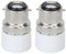 YUMIN 2X B22 to E14 Screw LED Light Bulb Socket Adapter Converter