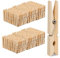 Relaxdays Wäscheklammern, 288 Stück, zum Aufhängen, zum Basteln, HxBxT: 7,5 x 1,5 x 1 cm, Holzklammern, Kiefer, Natur