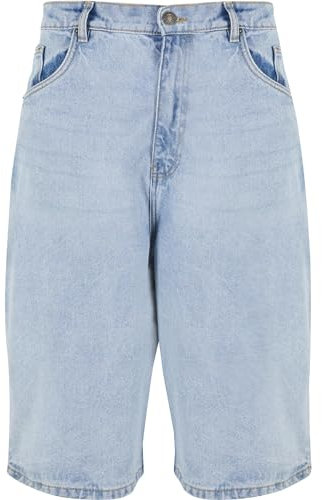 Urban Classics Men's 90's Heavy Denim Shorts, New Light Blue Washed, 36W