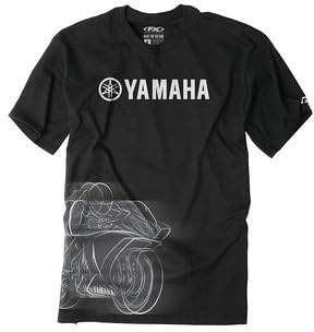 Yamaha S/S T-Shirt 100% Cotone Powersports Moto ATV UTV Girocollo Manica Corta T-Shirt