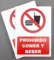 Cartel Prohibido Comer y Beber 18x25 cm Pack 2ud Señal de Seguridad Industrial y EPI (No comer ni beber)