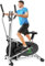Cross Trainer, 2 in 1 Elliptical Cross Trainers with LCD Monitor, Upgraded Adjustable Resistance, Max Weight 265LBS, Exercise Machine Cross Trainer for Home Gym (Metal Sliver)