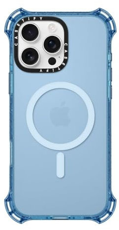CASETiFY Bounce iPhone 16 Pro Max Case [Shockproof / 21.3ft. 6X Military Grade Drop Protection/Compatible with Magsafe] - Baby Blue