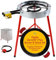 Camp&Fire Paella Pan Cooking Set | Gas Burner & Tripod Stand Full Set | 12 Servings (46cm) Enamelled Steel Paella Pan with Windshield, Regulator, Gas Hose & Outdoor Cover.