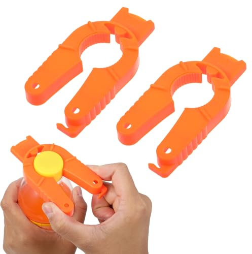 2 Stück 3-in-1 Flaschenöffner Multifunktionaler Deckelöffner Plastikflaschenöffner Flaschenöffner für Senioren Hände Arthritische (2)