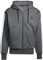 adidas Herren Essential Three Stripes Fleece Zipper Hoodie, Dark Grey Heather/Black, L