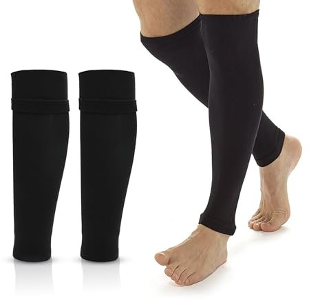 Adults Unisex Football Sock Sleeves | Anti Slip Leg Sleeve | Calf Compression | Fits Over Calf Shin Pads | Lightweight, Breathable, Quick Dry | Pre Cut Football Socks | Outdoor Sports, Everyday