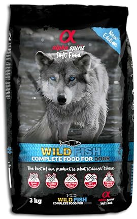 Alpha Spirit Wild Fish Complete Semi-Moist Dog Food | Multi-Protein | Gluten Free | Grain Free | High Nutritional Values | Suitable For All Dog Breeds add to all the listings (3kg (Pack of 1))