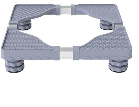 Base per lavatrice, base per piccoli mobili e elettrodomestici con base regolabile per elettrodomestici con 4 piedini per carrello, per lavatrice, lavastoviglie, frigorifero, asciugatrice (grigio