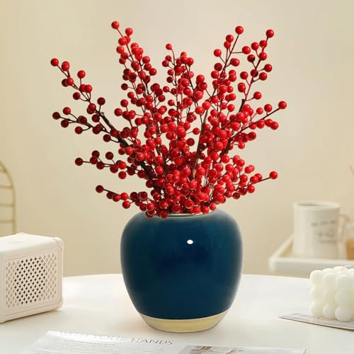 GDSZJLJ Grüne Keramikvase, 17 cm hoch, dekoratives Stück für Blumen, moderne Heimdekoration, eleganter Mittelpunkt für Wohnzimmer, Büro, Küche und Hochzeitsdekoration