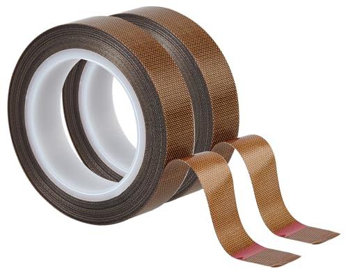 QIEOTE Low Friction Drawer Slide Tape - 2 Rolls 1/2 x33FT, Squeak Resistant & Abrasion Resistance Surface Protection Tape for Furniture, Tools,Wood,Drawer,Cabinet,Curtain(Brown)