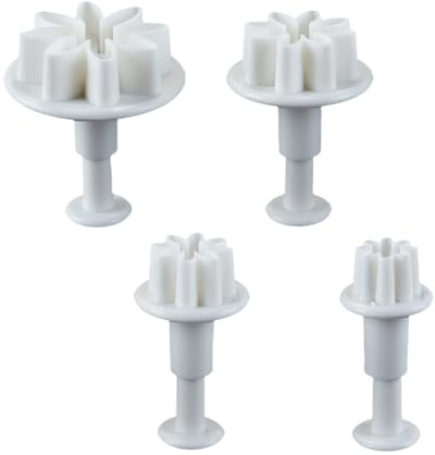 Ausi Lot de 4 emporte-pièces en forme de marguerite pour fondant, 8 pétales, pour loisirs créatifs, décoration, moules, outils pour projets d'argile, créations artisanales