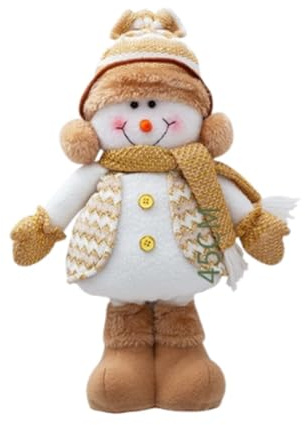 perfk Weihnachtspuppe mit ausziehbaren Beinen, süße, weiche Heimdekoration, lustige stehende Weihnachtsfigur, Weihnachtsschmuck für den Schreibtisch, Schneemann