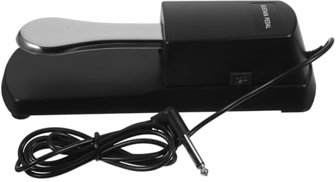 Alipis Sustain Pedal Piano und Keyboard Robustes Dämpferpedal mit Rutschfester Unterseite und Polaritätsschalter Kompatibel mit Midi synthesizern und Digitalen Klavieren