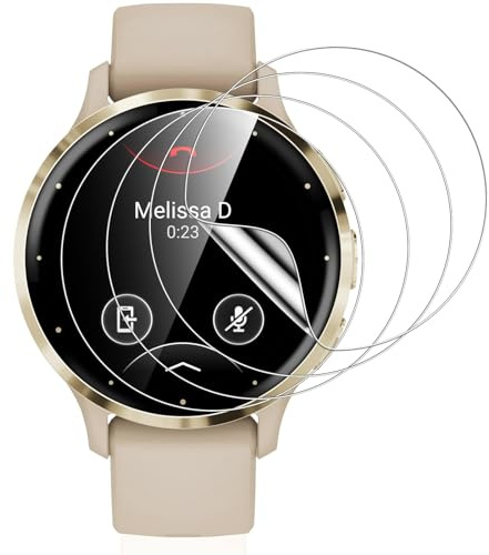 Pnakqil 4 Stück für Garmin Venu 3s/Gamin Venu 4 41mm Schutzfolie,Panzer Schutz Glas für Garmin Venu 3s Displayschutz Flexible TPU,Weich HD Klar Anti-Staub Folie Displayfolie Einfache Installation