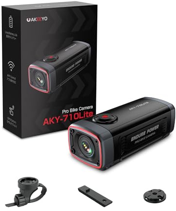 AKEEYO AKY-710Lite Motorcycle Camera/Bike Camera 2K30FPS WiFi Action Camera with Ultra HD,IP66 Waterproof with Loop & Emergency Recording, Parking Monitor,Rechargeable,7.5 Hours Extended Battery