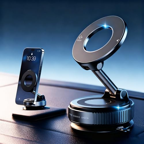 XIAOFEIDAFA Vakuum Magnetischer Handyhalterung Auto für KIA Sorento 2013-2024, 360°Drehbar Zusammenklappbar für iPhone 17-12 & alle Smartphones
