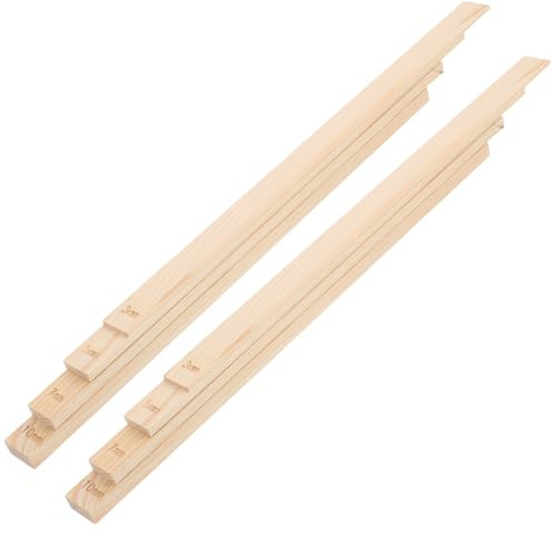 KAILIKETIY 8 Pièces Reglettes De Guidage Argile Outils Poterie pour Guide De Profondeur Et Coupe Précise des Dalles d'argile Accessoires De Céramique Et Modelage 34.00 X 2.00 X 1.00 Cm