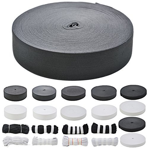 Roban Fashion Gummiband zum nähen 45mm 4,5cm breit 25 Meter Schwarz