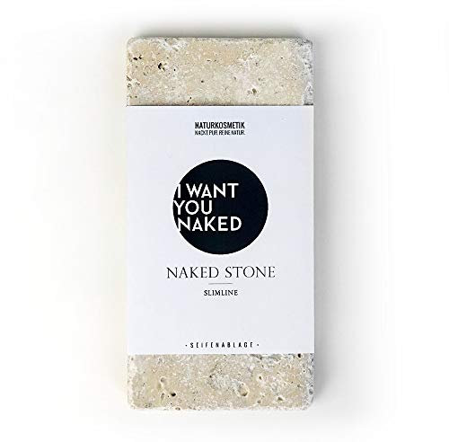 I WANT YOU NAKED NAKED SOAPSTONE SLIM Pierre à savon rectangulaire en travertin