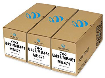 duston 3X B431/MB461/MB471, 44574802 Schwarz Toner kompatibel zu Oki MB461 MB471 MB491
