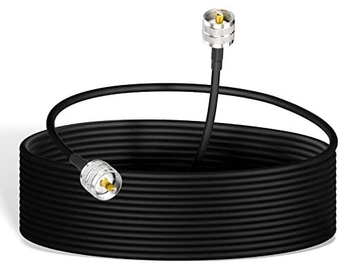 Bingfu UHF Cable Antena Radio CB Cable Coaxial de Extension RG58 de 3 Metros UHF Macho a Macho para Vehículo, Coche, Camión, Radio Walkie Talkie, Radio Portátil, Radio CB, Radio Móvil Amateur
