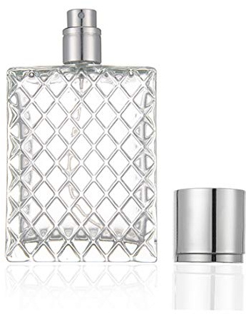 Enslz 100ml 3.4 oz Refillable Spray Perfume Bottles large cosmetic Fine Mist Atomizer Empty Portabe Clear Glass Essential Oil Container for Travel