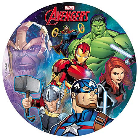 Dekora 236038 Avengers Edible Sugar Wafer Cake Topper 20cm