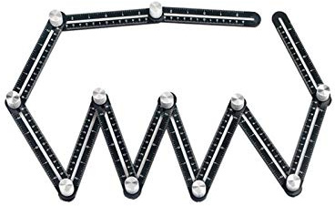 Winkelschablone Template Tool, Multi-Winkel-Messlineal, präzise, hochwertige Aluminiumlegierung, 12-seitig